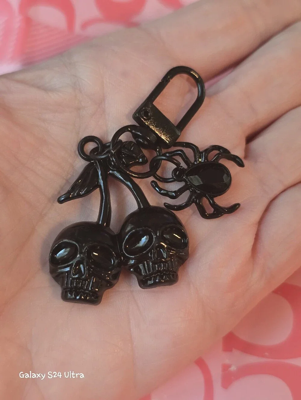 Skulls & Spider Bag Charm/keychain NEW